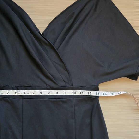 Black Off The Shoulder Mermaid Black Maxi Dress Gown Size Medium - Picture 6 of 10